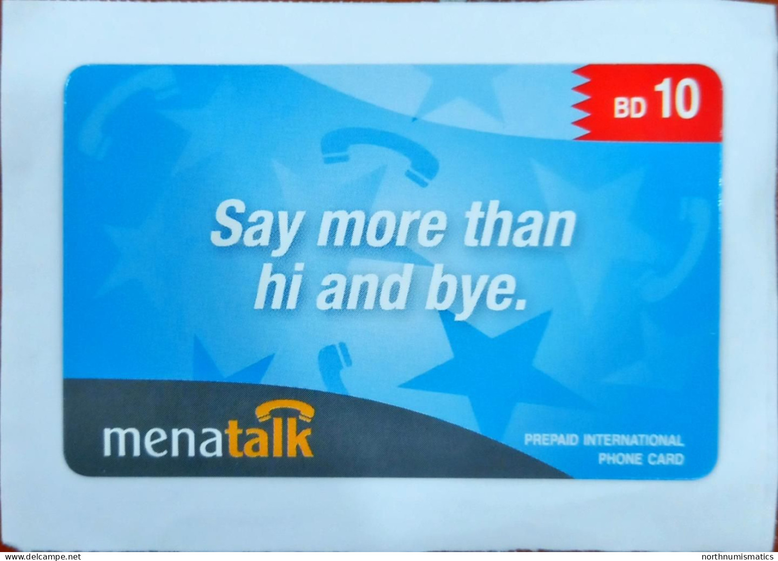 Menatalk Prepaid  Intrnational Calling Sample Phone Card - Collections