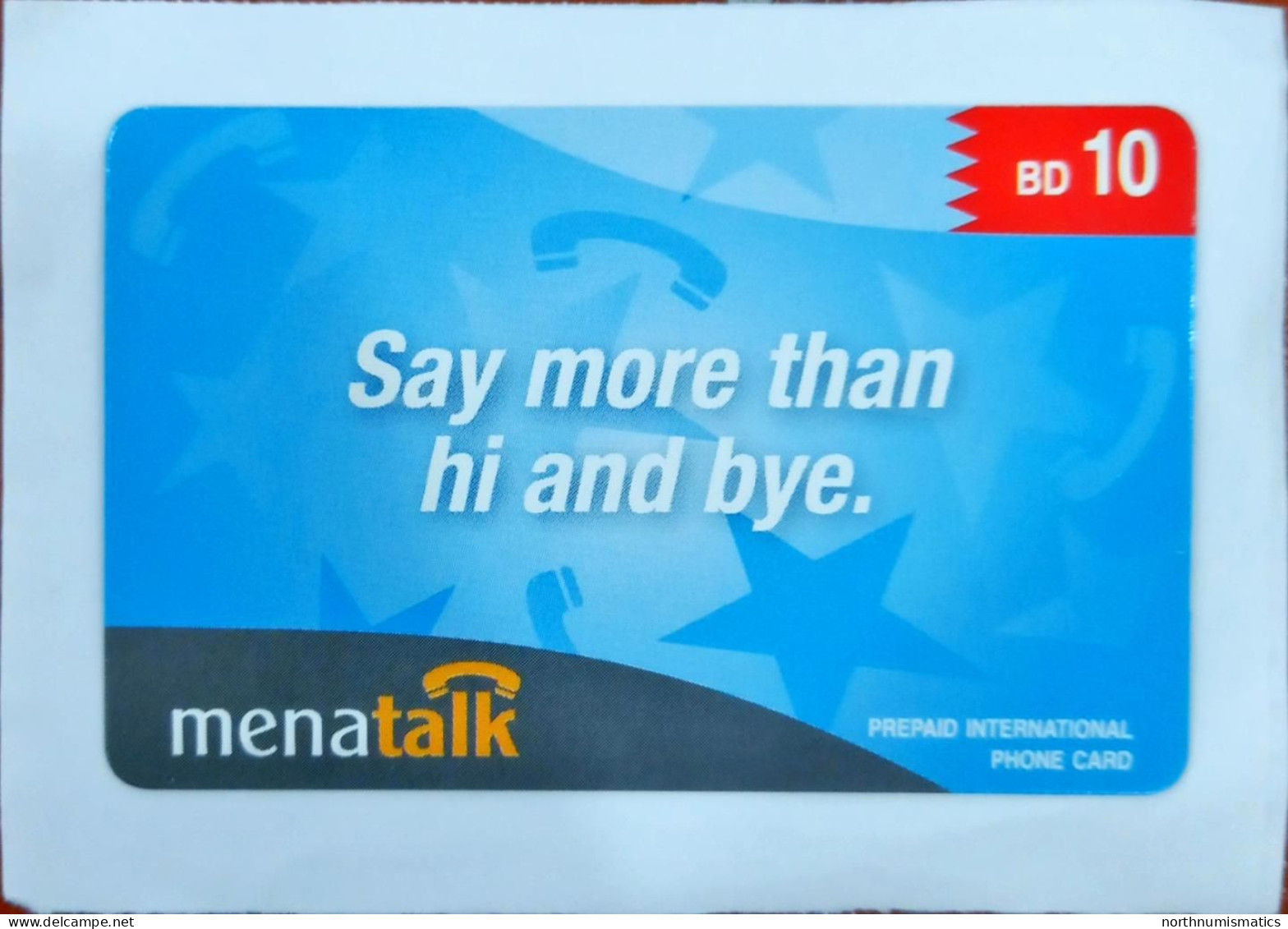 Menatalk Prepaid  Intrnational Calling Sample Phone Card - Lots - Collections