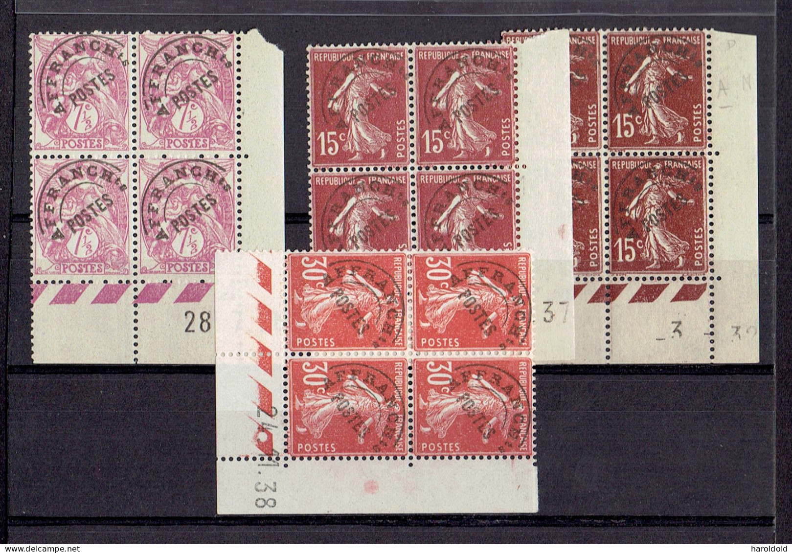 PREO - COINS DATES - N°42 ** MNH - N°53 BRUN LILAS ET BRUN LILAS FONCE ** MNH - N°61 ** MNH - TOUS TB - 1893-1947