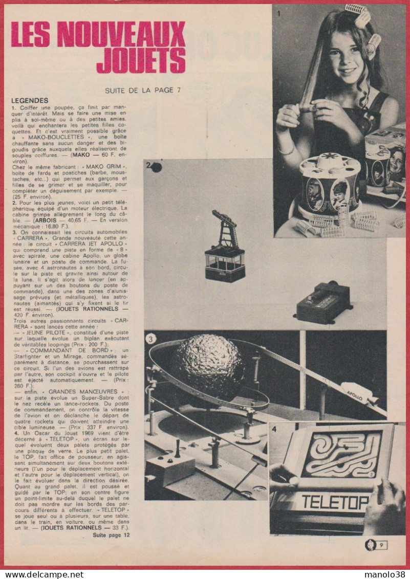 Les Jouets De Noël 1969. Jouets Spatiaux, Conquête De La Lune. Mais Aussi Informatique, Juke-box, Dinosaure Starlux ... - Documents Historiques