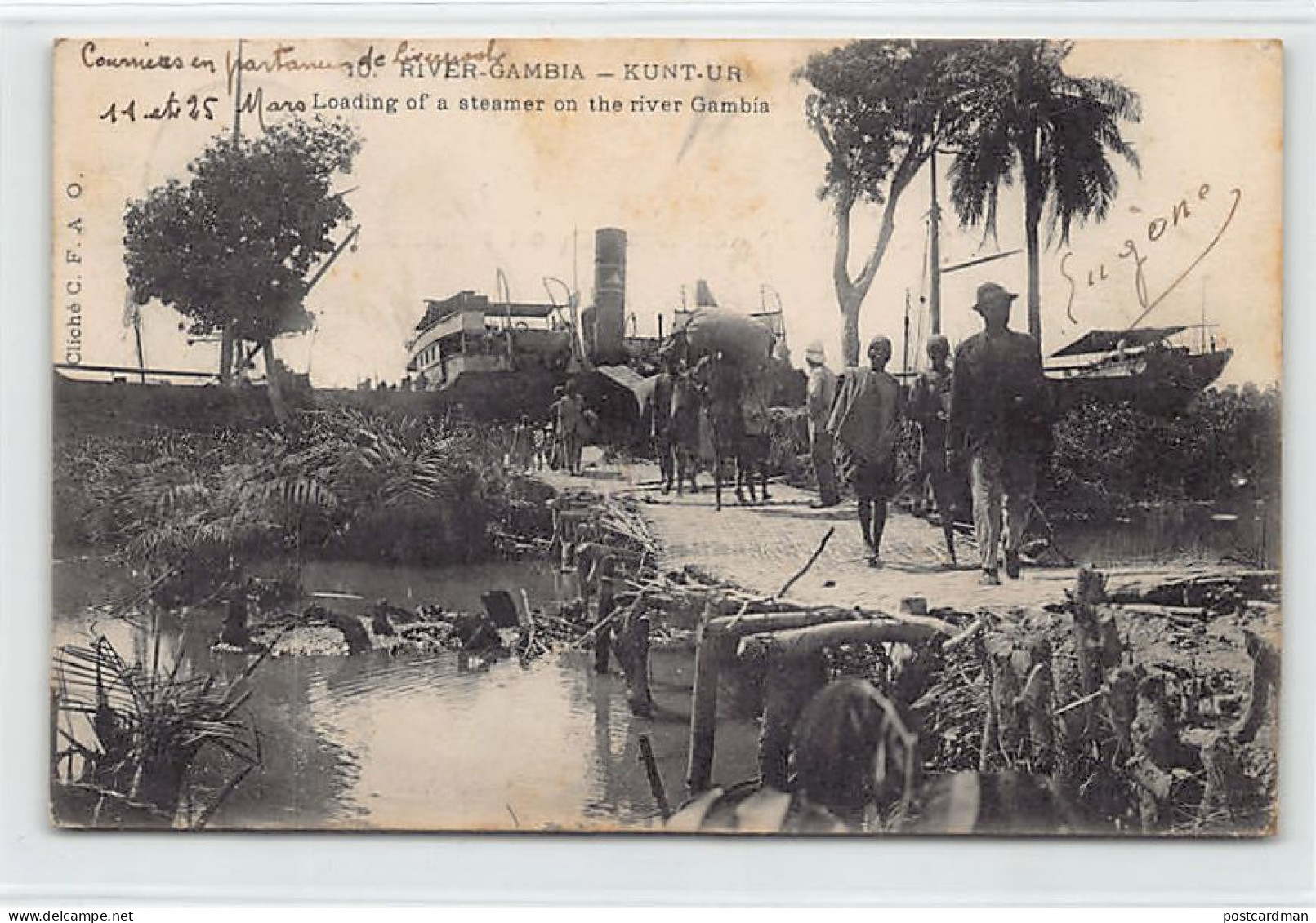 GAMBIA - KUNTAUR - Loading Of A Steamer On The River Gambia - Publ. C.F.A.O. 10 - Gambie