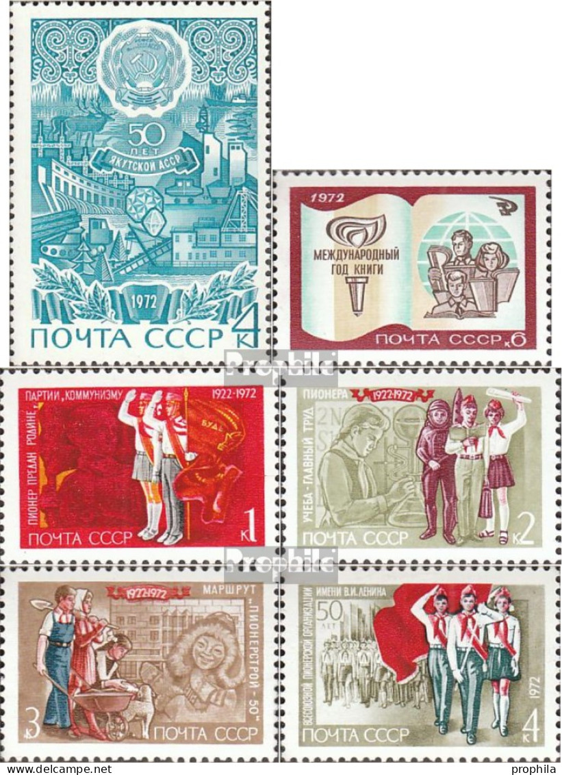 Sowjetunion 4001,4002,4003-4006 (kompl.Ausg.) Postfrisch 1972 Jakutien, Buchjahr, Leninorganisati - Unused Stamps