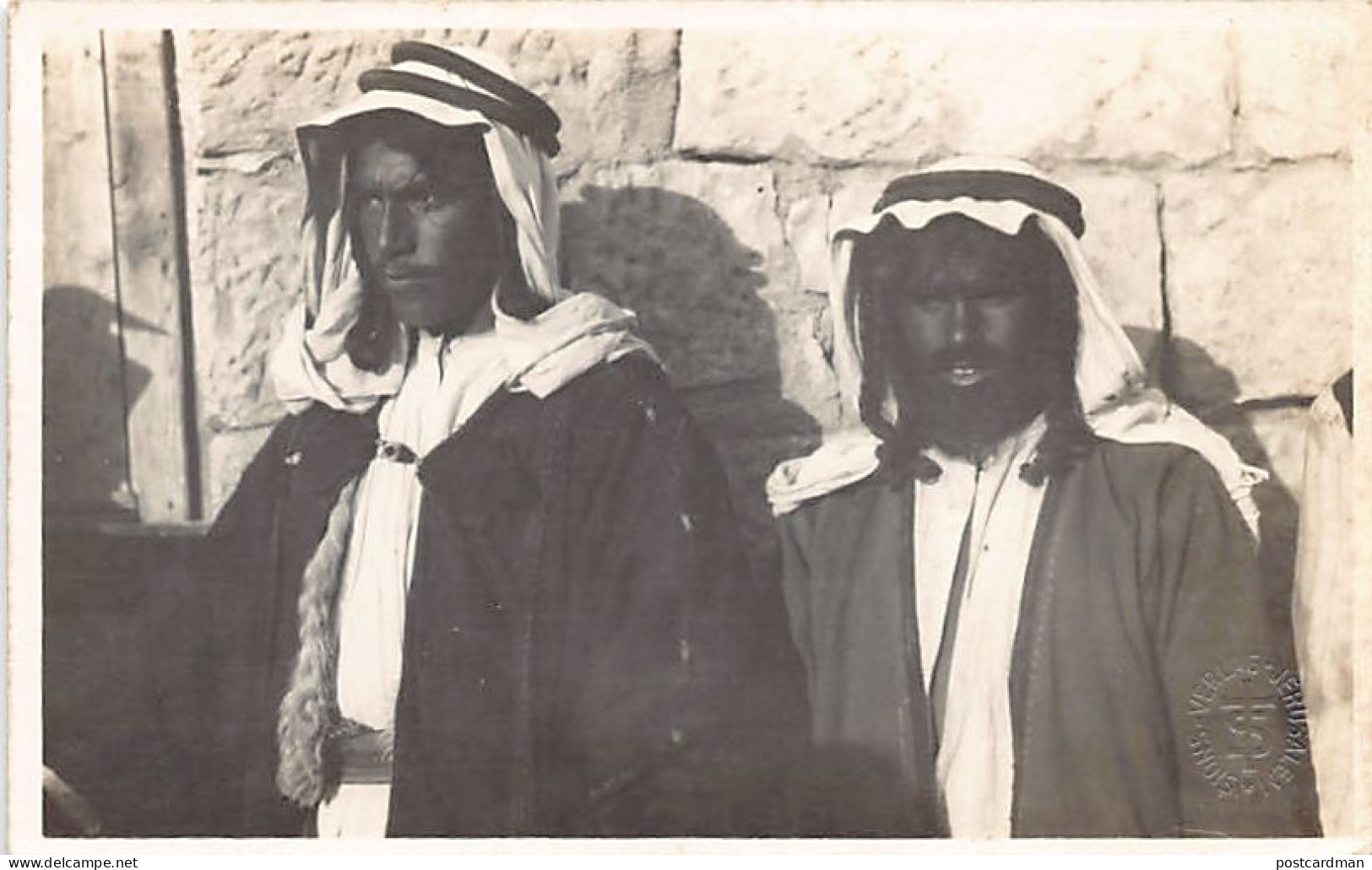 Palestine - Types Of Bedouins - REAL PHOTO - Publ. Jerusalem Sions (Dry Stamp)  - Palestine
