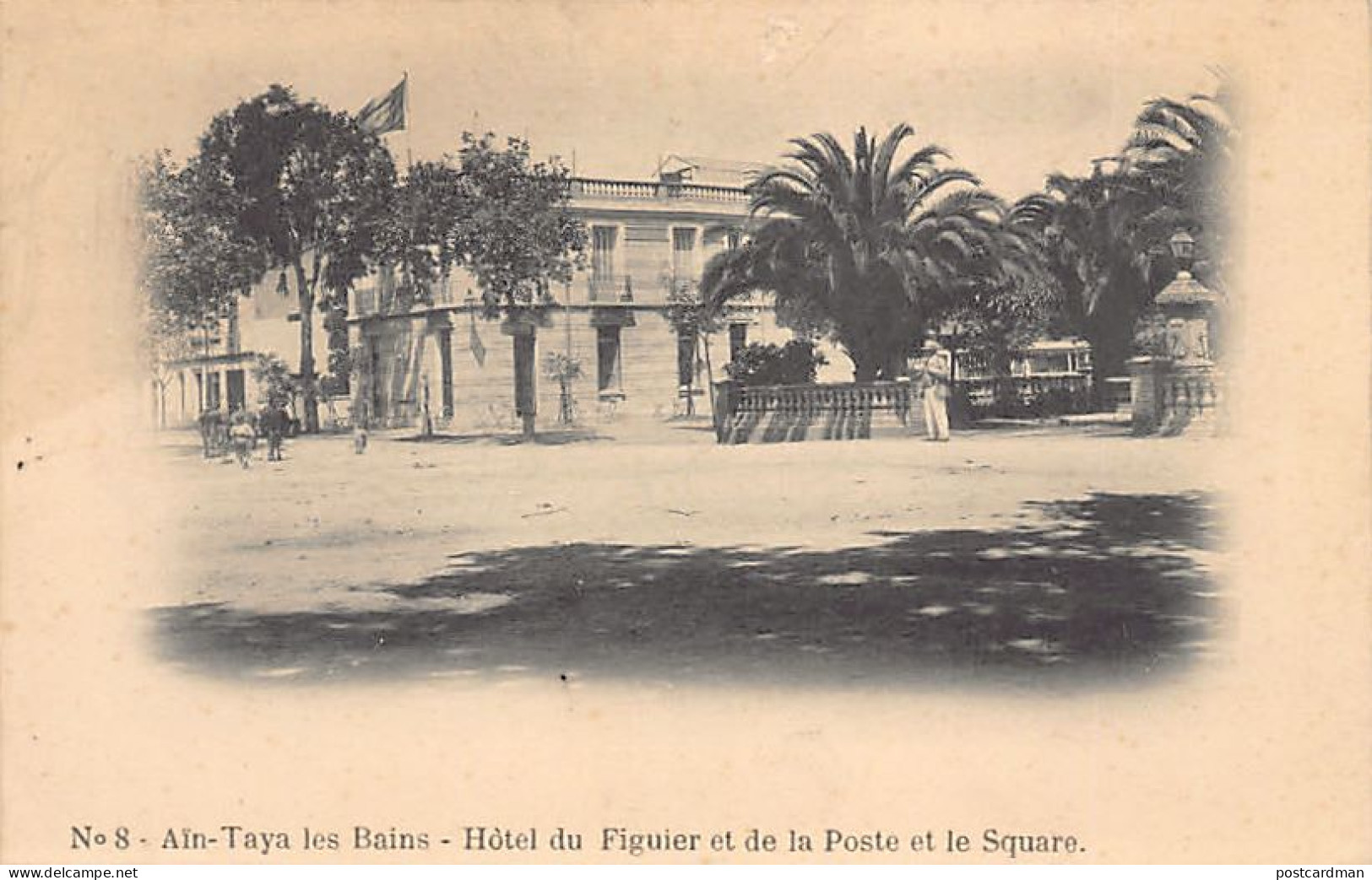 Algérie - AÏN TAYA - Hôtel Du Figuier Et De La Poste Et Le Square - Ed. Arnold Vollenweider 8 - Other & Unclassified