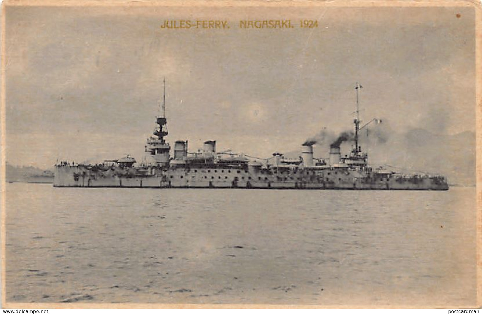 Japan - NAGASAKI - Visit Of French Cruiser Jules Ferry In 1924 - Andere & Zonder Classificatie