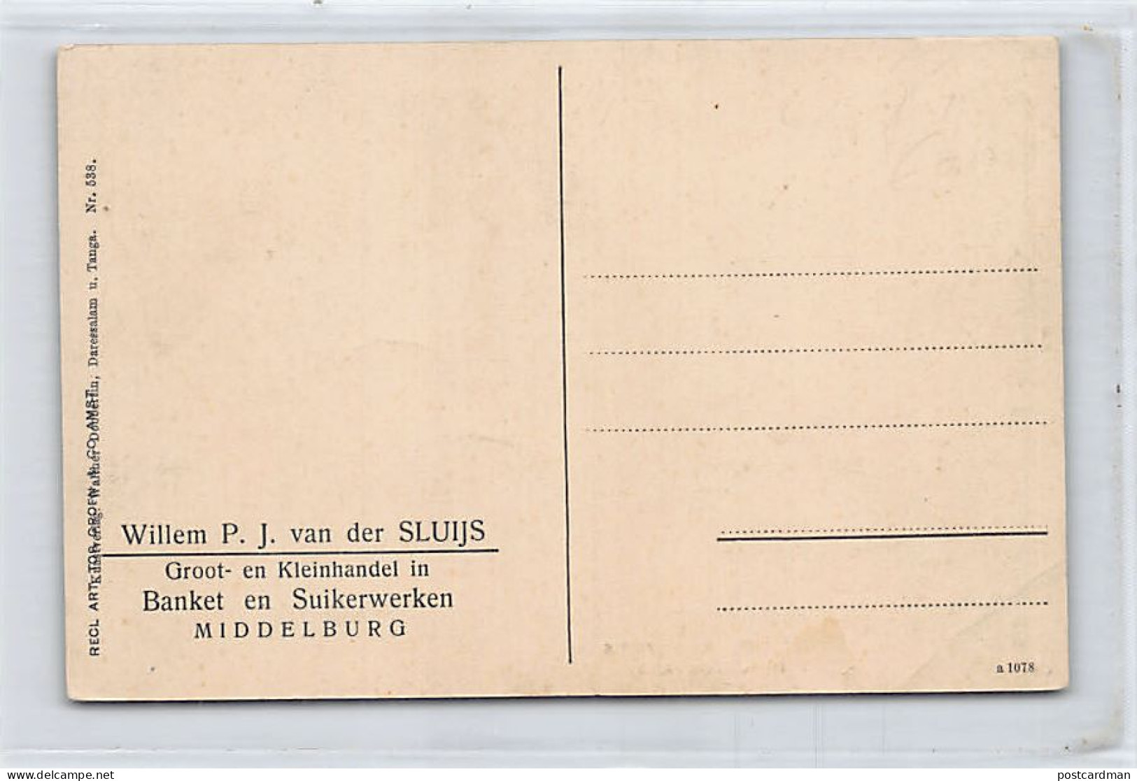 Deutsch-Ostafrika - DAR ES SALAAM - Gouverneursgarten - Publ. Willem P. J. Van Der Sluijs  - Tansania