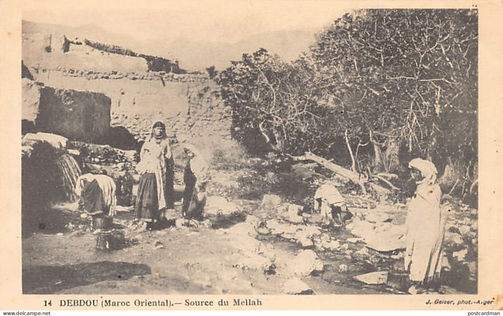 Judaica - Maroc - DEBDOU - Source Du Mellah, Quartier Juif - Ed. J. Geiser 14 - Judaika