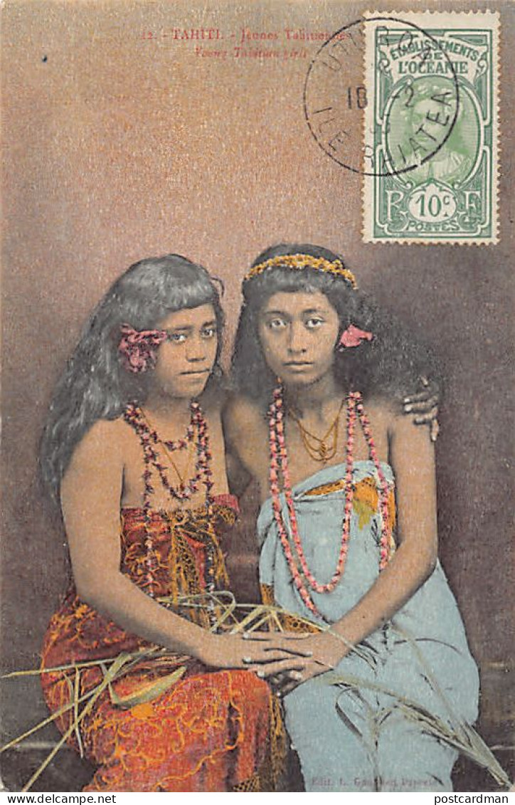 Polynésie - Jeunes Tahitiennes - CARTE MAXIMUM - MAXIMUM CARD - Ed. L. Gauthier 12 - Polynésie Française