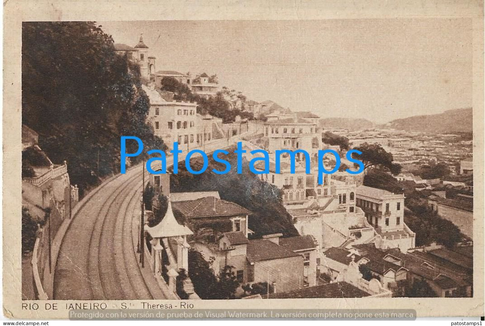 227375 BRAZIL BRASIL RIO DE JANEIRO STA THERESA & RAILROAD CIRCULATED TO ARGENTINA POSTAL POSTCARD - Autres