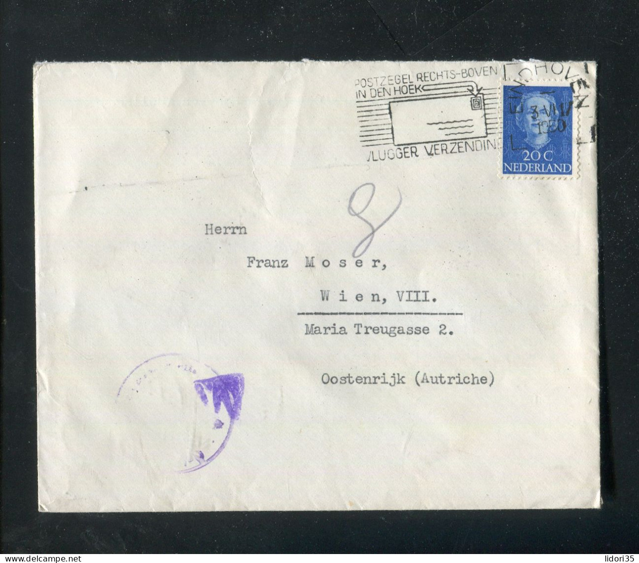 "NIEDERLANDE" Brief Mit "ZENSUR" Ex Eindhoven Nach Wien (L1156) - Cartas & Documentos