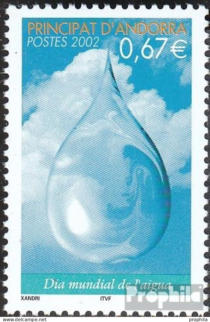 Andorra - Französische Post 589 (kompl.Ausg.) Postfrisch 2002 Wasser - Ungebraucht