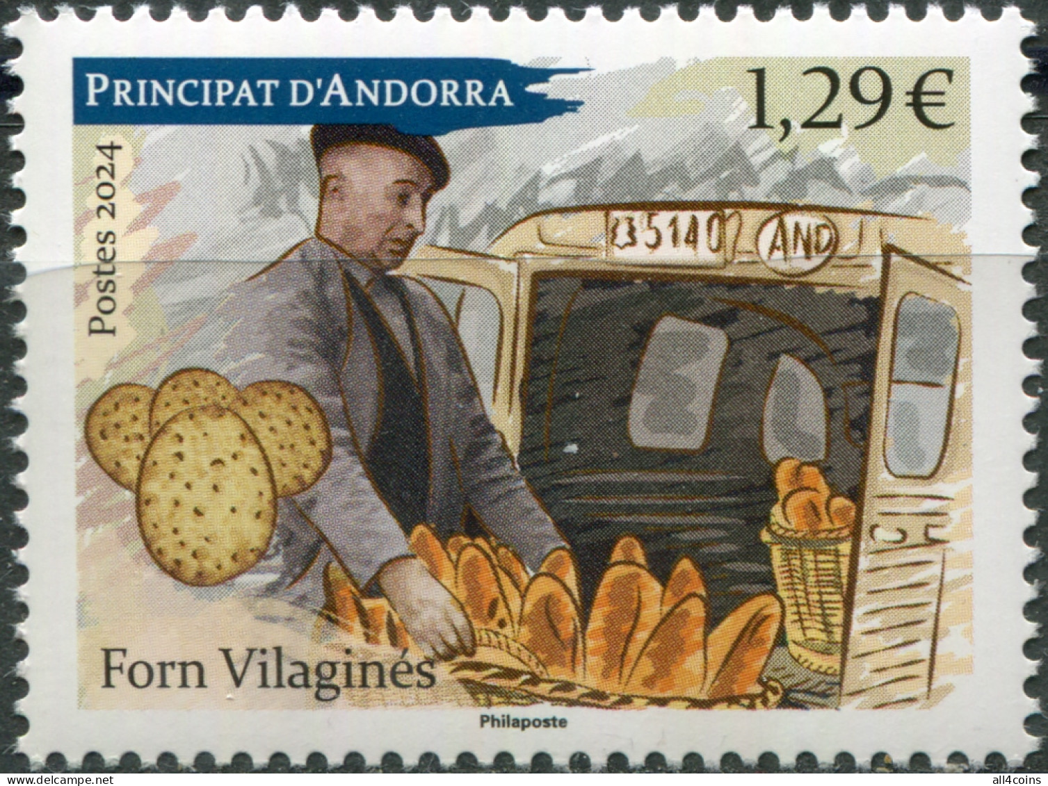 Andorra [Fr.] 2024. Forn Vilaginés Bakery, ’Escaldes-Engordany (MNH OG) Stamp - Nuovi