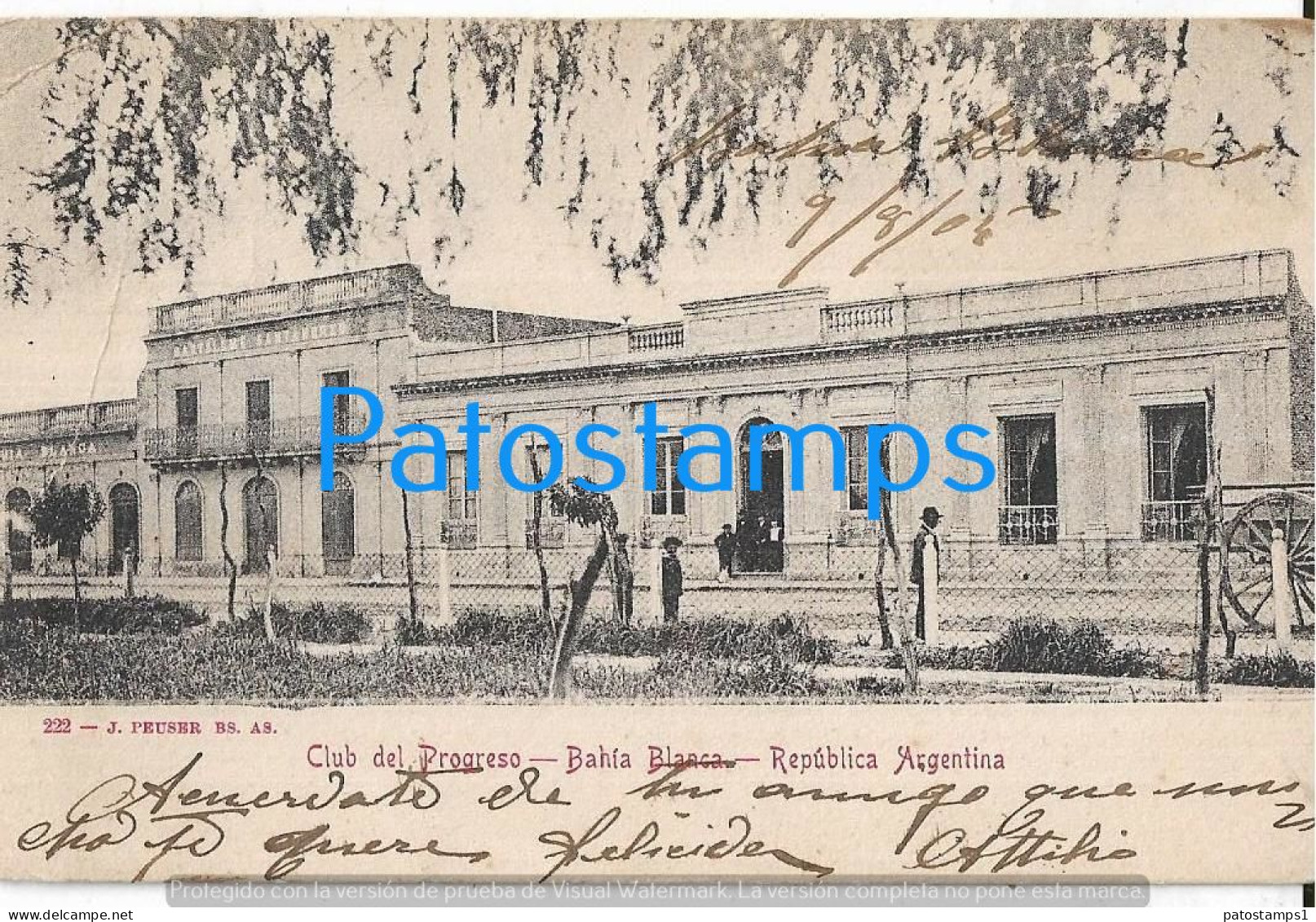 227378 ARGENTINA BUENOS AIRES BAHIA BLANCA CLUB DE PROGRESO BREAK POSTAL POSTCARD - Argentinien