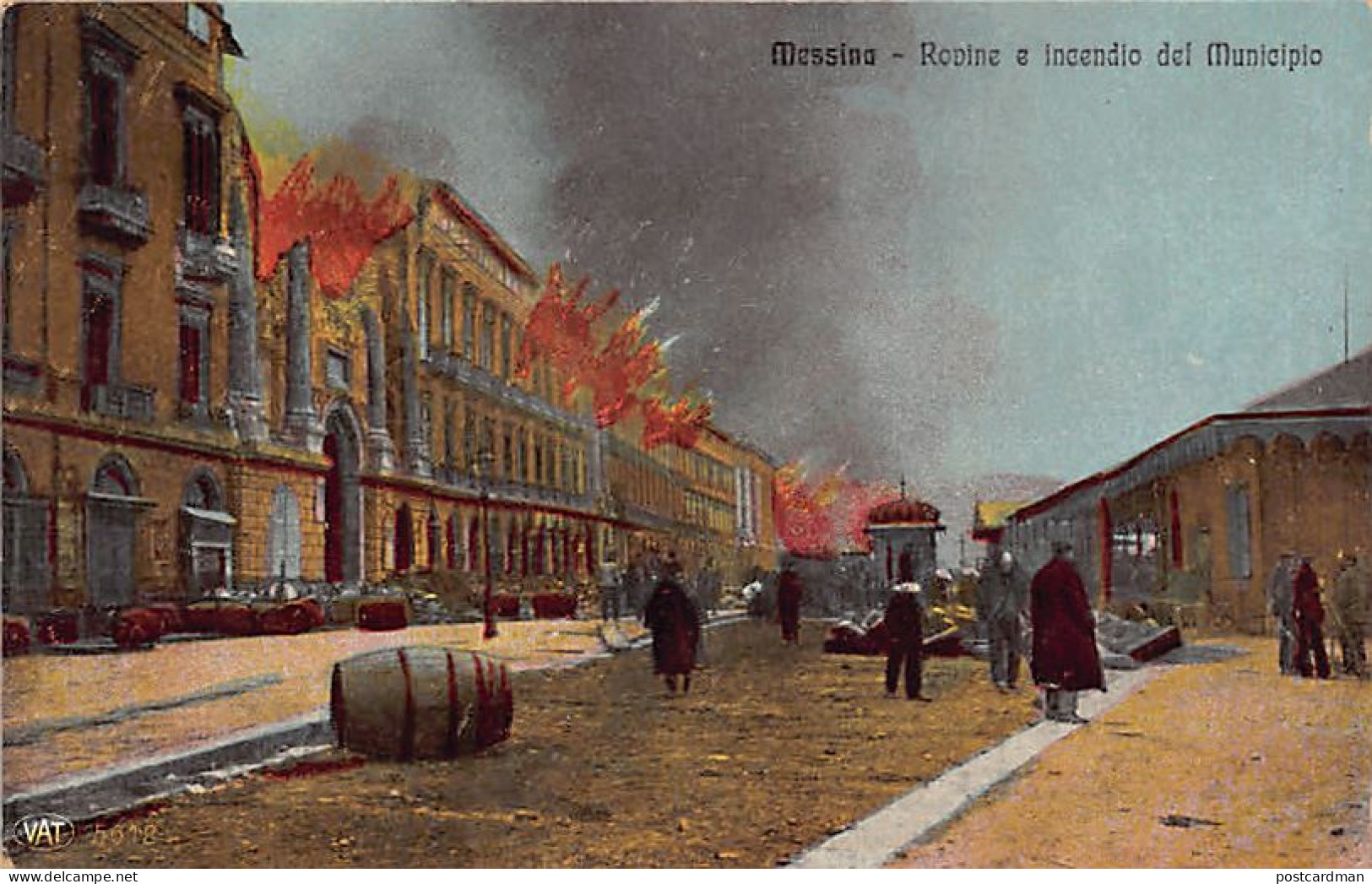 MESSINA - Rovine E Incendio Del Municipio - Messina