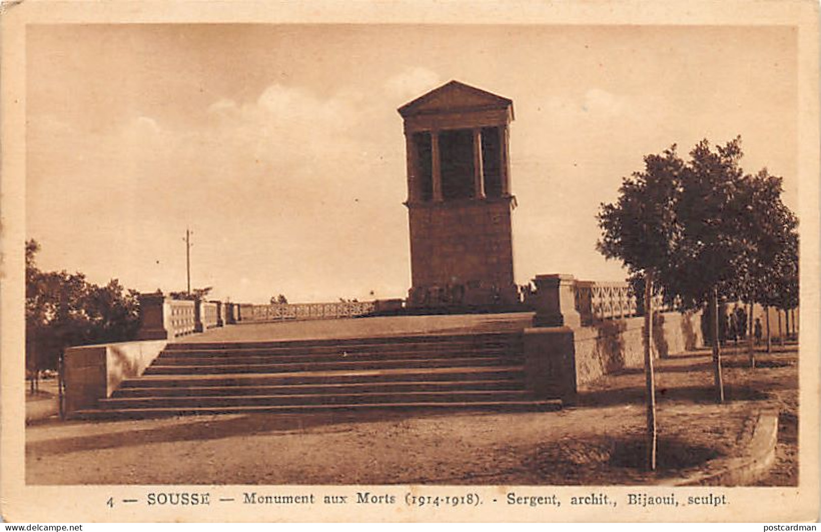 SOUSSE - Monument Aux Morts 14-18 - Bijaoui Sculpteur - Ed. EPA 4 - Tunesië