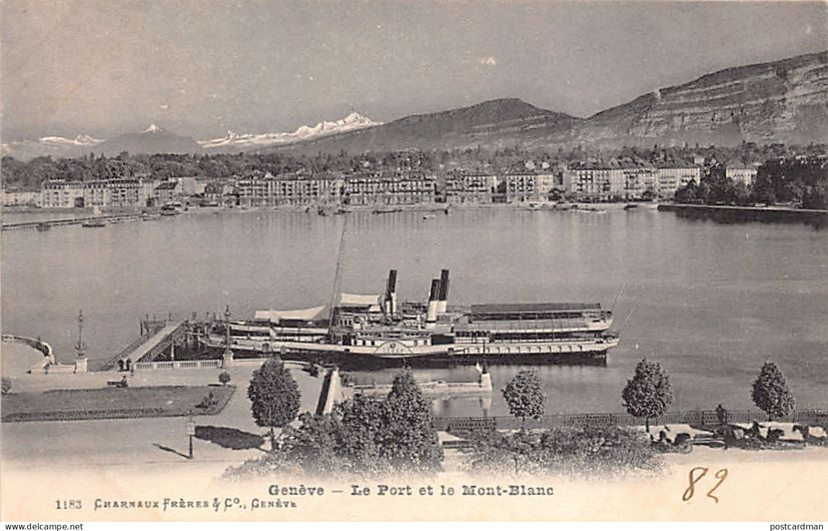 GENÈVE - Le Port - Bateau Salon Léman - Ed. Charnaux 1183 - Genève
