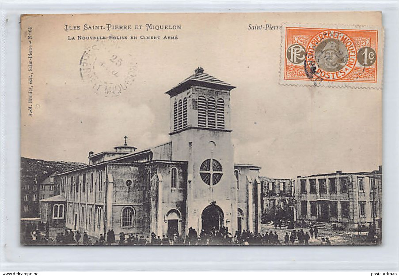 SAINT PIERRE & MIQUELON - La Nouvel église En Béton Armé - Ed. A.M. Bréhier 64 - Saint-Pierre-et-Miquelon