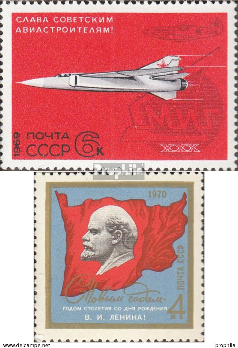 Sowjetunion 3698,3699 (kompl.Ausg.) Postfrisch 1969 MiG, Neujahr - Nuovi