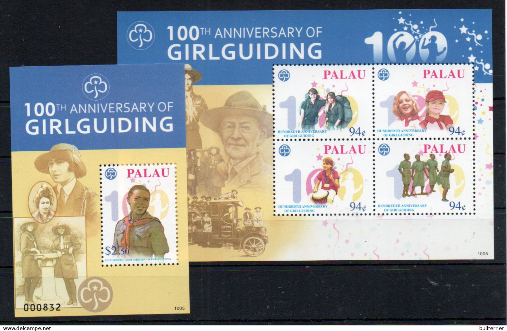 SCOUTS - PALAU - 2010 - GIIRL GUIDES  SHEETLET OF 4 + SOUVENIR SHEET  MINT NEVER HINGED - Nuevos