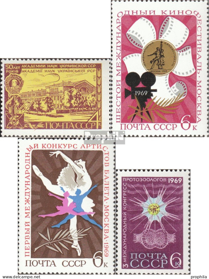 Sowjetunion 3628,3629,3630,3631 (kompl.Ausg.) Postfrisch 1969 Sondermarken - Nuovi