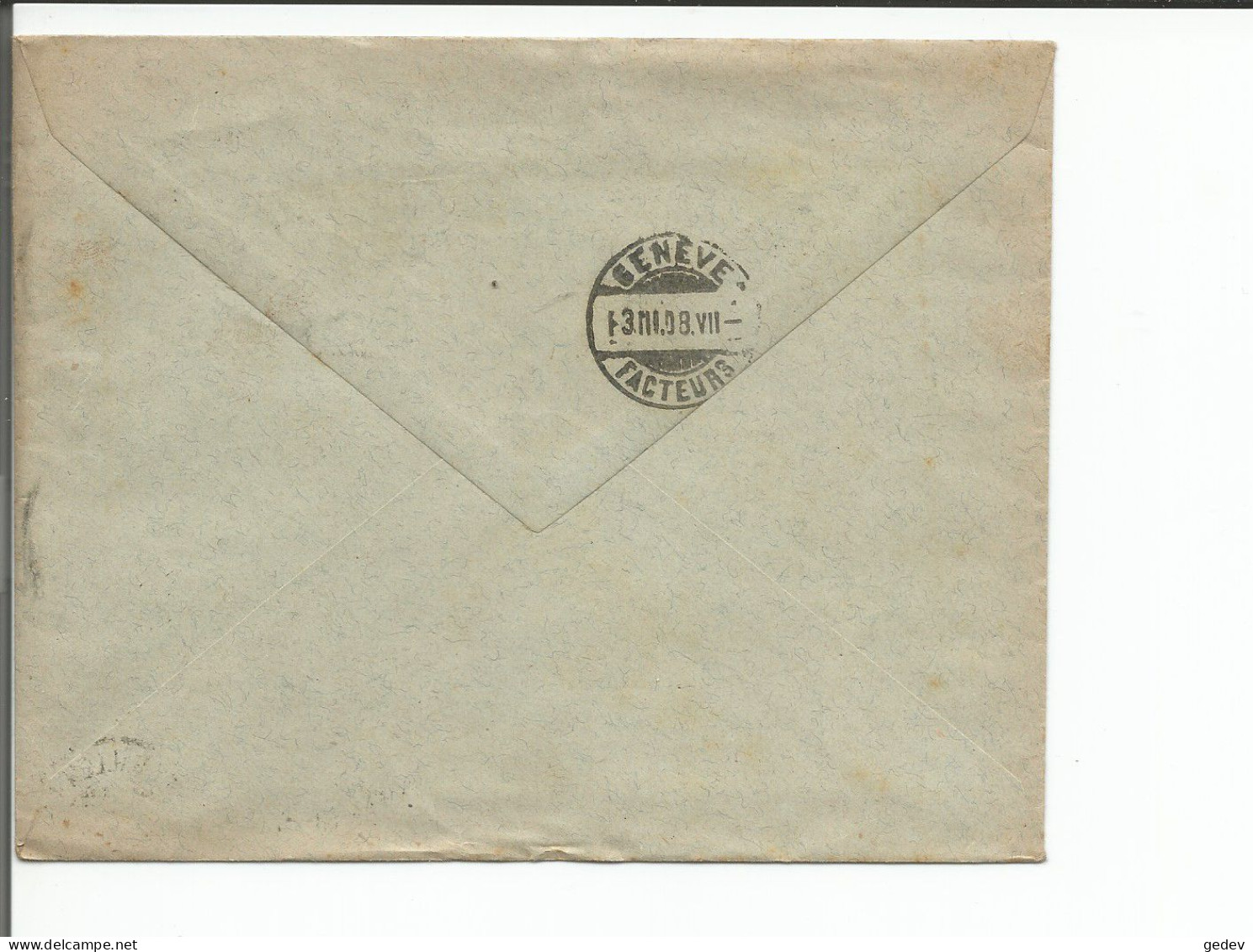 Lettre Suisse, Charcuterie E. Rietmann St Gallen - Genève (2.3.1908) - Lettres & Documents