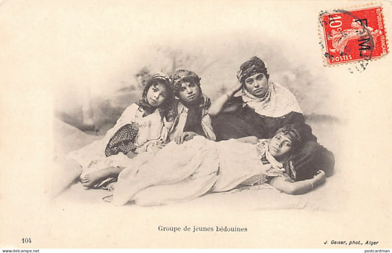 Algérie - Groupe De Jeunes Bédouines - Ed. J. Geiser 104 - Donne