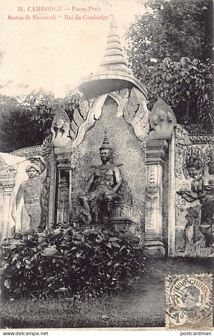 Cambodge - PHNOM PENH - Statue De Sisowath - Ed. Inconnu 31 - Cambodge