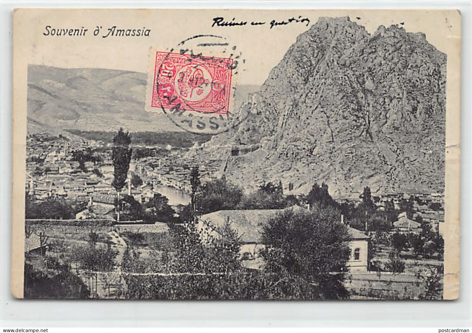 Turkey - AMASYA Amassia - Bird's Eye View - SEE SCANS FOR CONDITION - Publ. Ardaches Querkkecekian  - Turquia