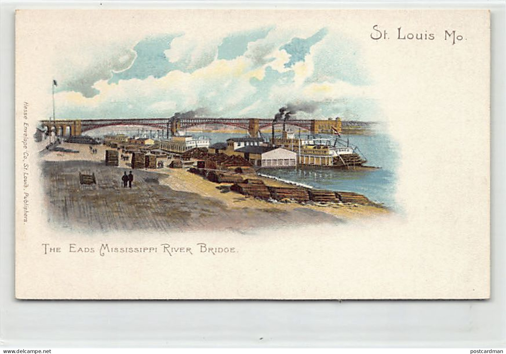ST. LOUIS (MO) The Eads Mississippi River Bridge - Publ. Hesse Envelope Co.  - St Louis – Missouri