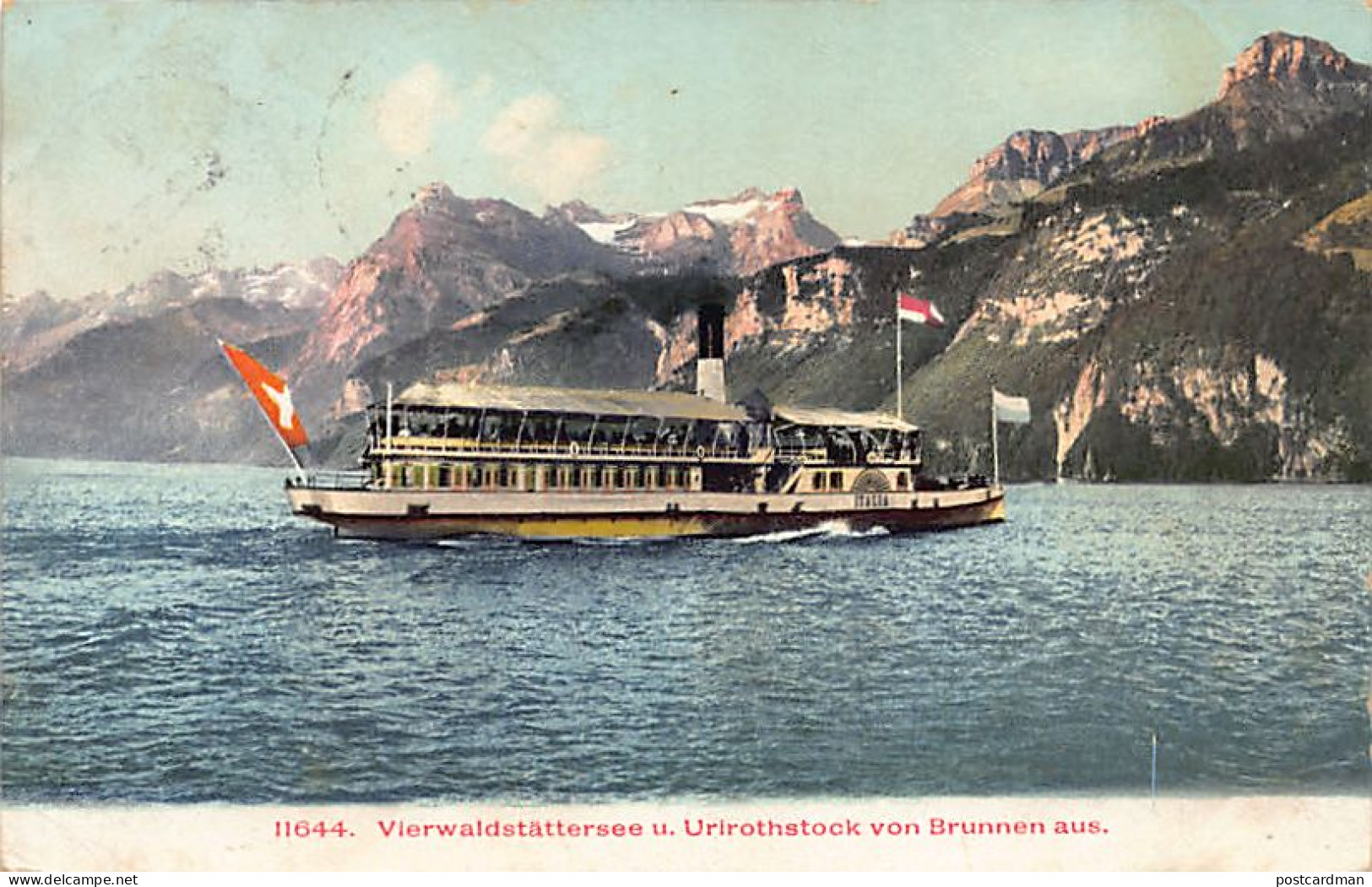 BRUNNEN (SZ) Dampfer Italia - Vierwaldstättersee - Verlag Wehrli11644 - Autres & Non Classés