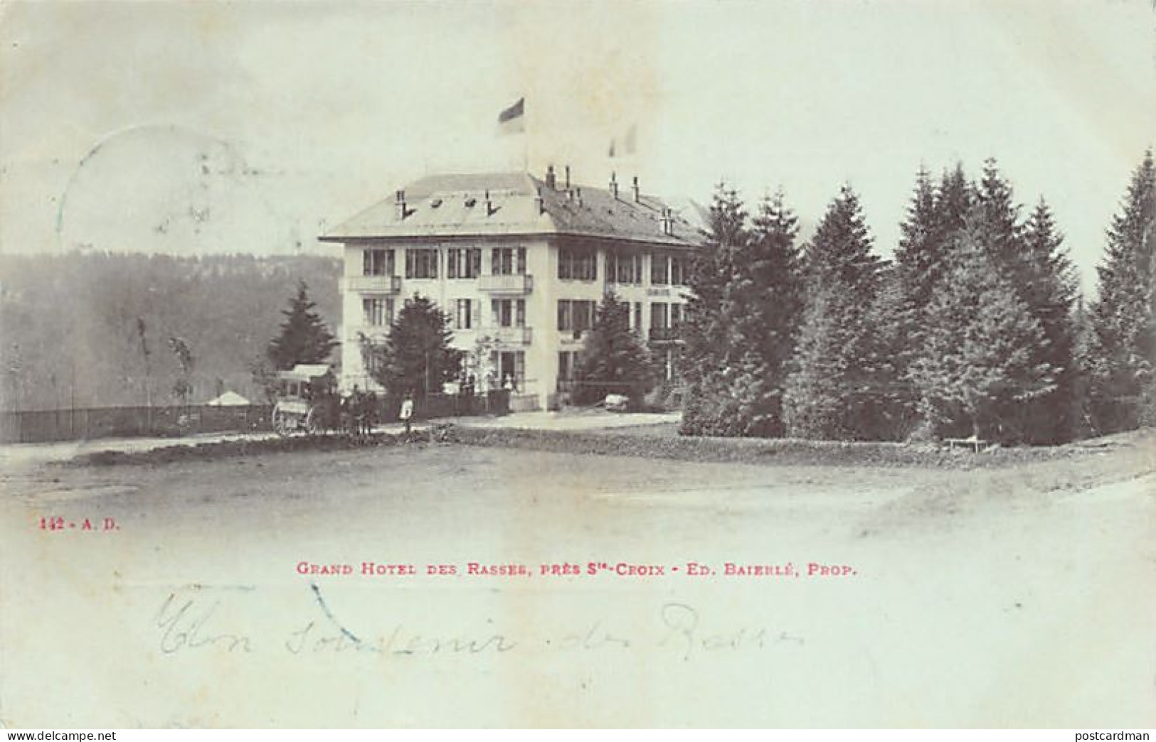 LES RASSES (VD) Grand Hôtel Des Rasses Près De Sainte-Croix -  Ed. Baierlé - Ed. A.D. 142 - Altri & Non Classificati