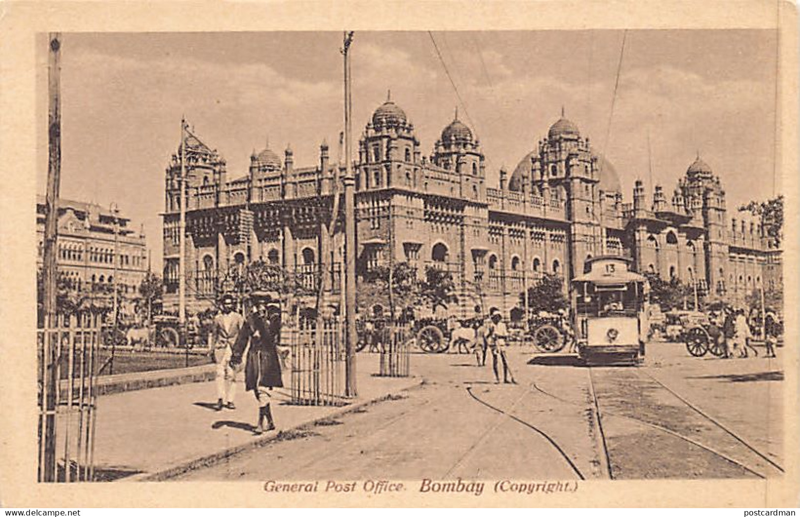 India - MUMBAI Bombay - General Post Office - Streetcar 13 - Indien