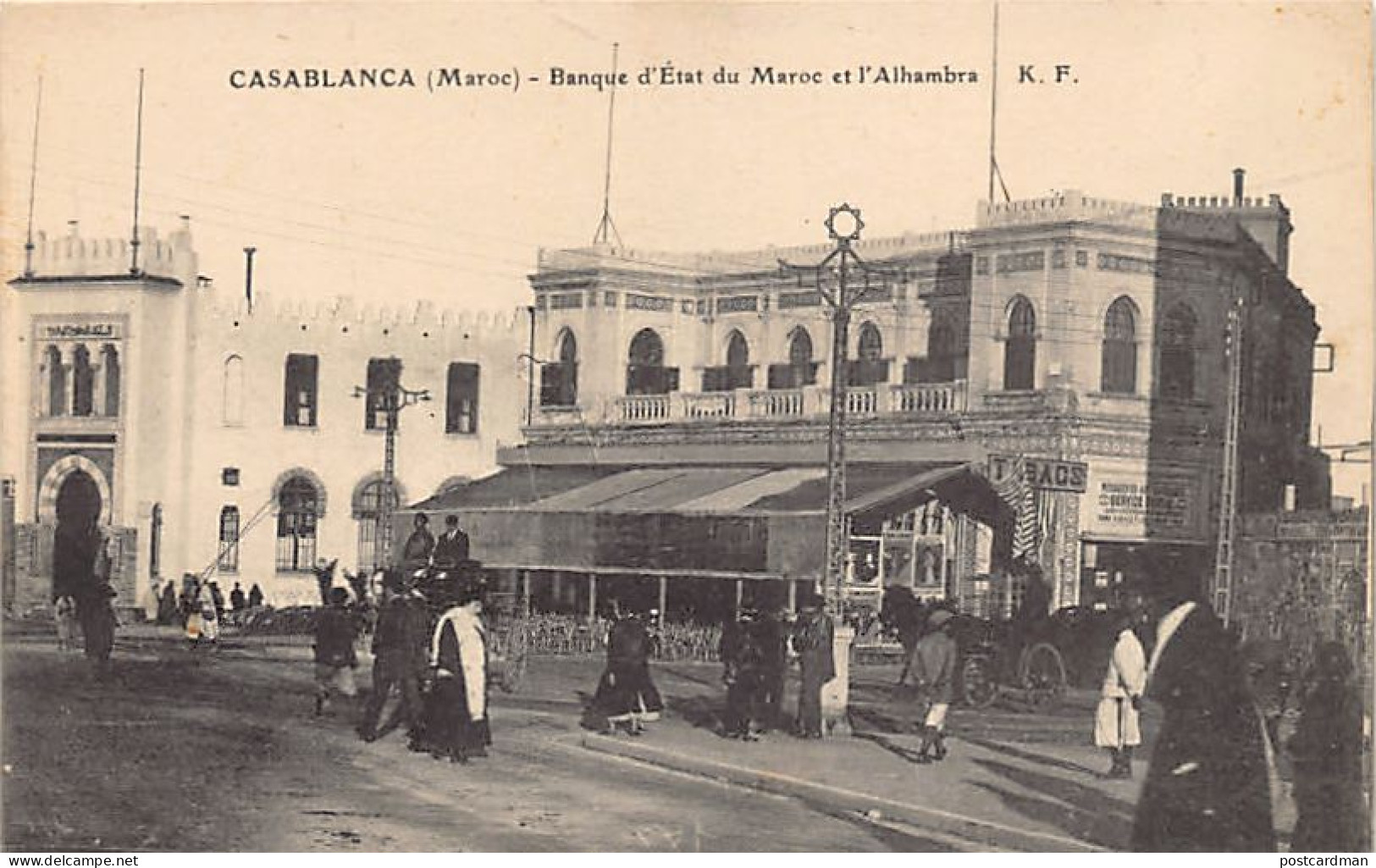 Maroc - CASABLANCA - Banque D'État Du Maroc Et L'Alhambra - Ed. K.F.  - Casablanca