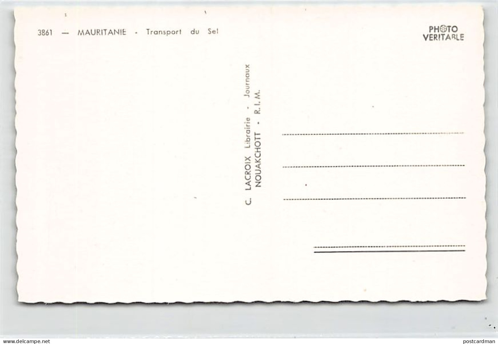 Mauritanie - Transport Du Sel - Ed. C. Lacroix 3861 - Mauritania