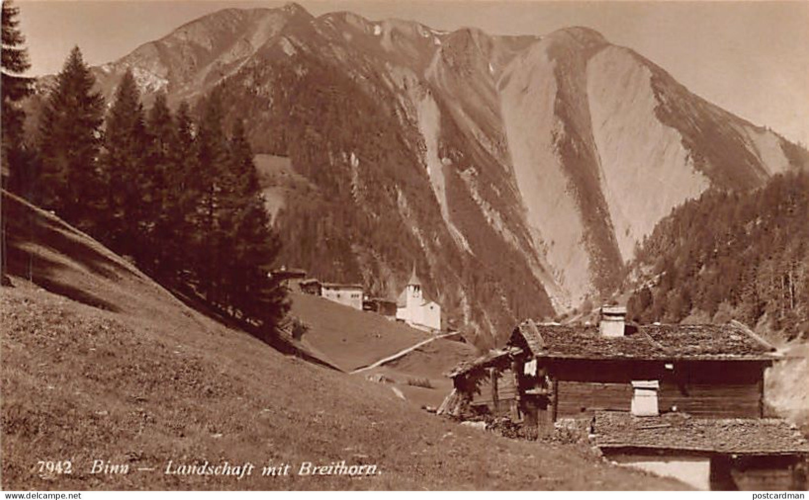 BINN (VS) Landschaft Mit Breithorn - Verlag C.P.N. 7942 - Binn