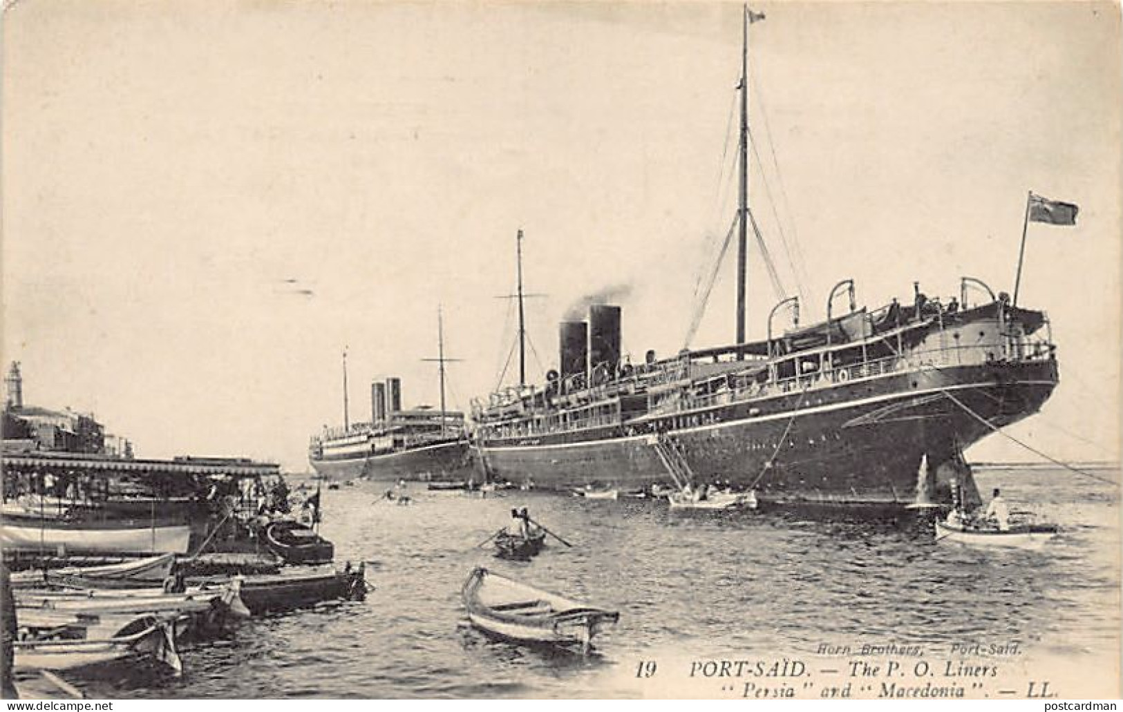 Egypt - PORT SAÏD - The P&O Liners Persia And Macedonia - Publ. Horn Brothers - Levy L.L. 19 - Andere & Zonder Classificatie