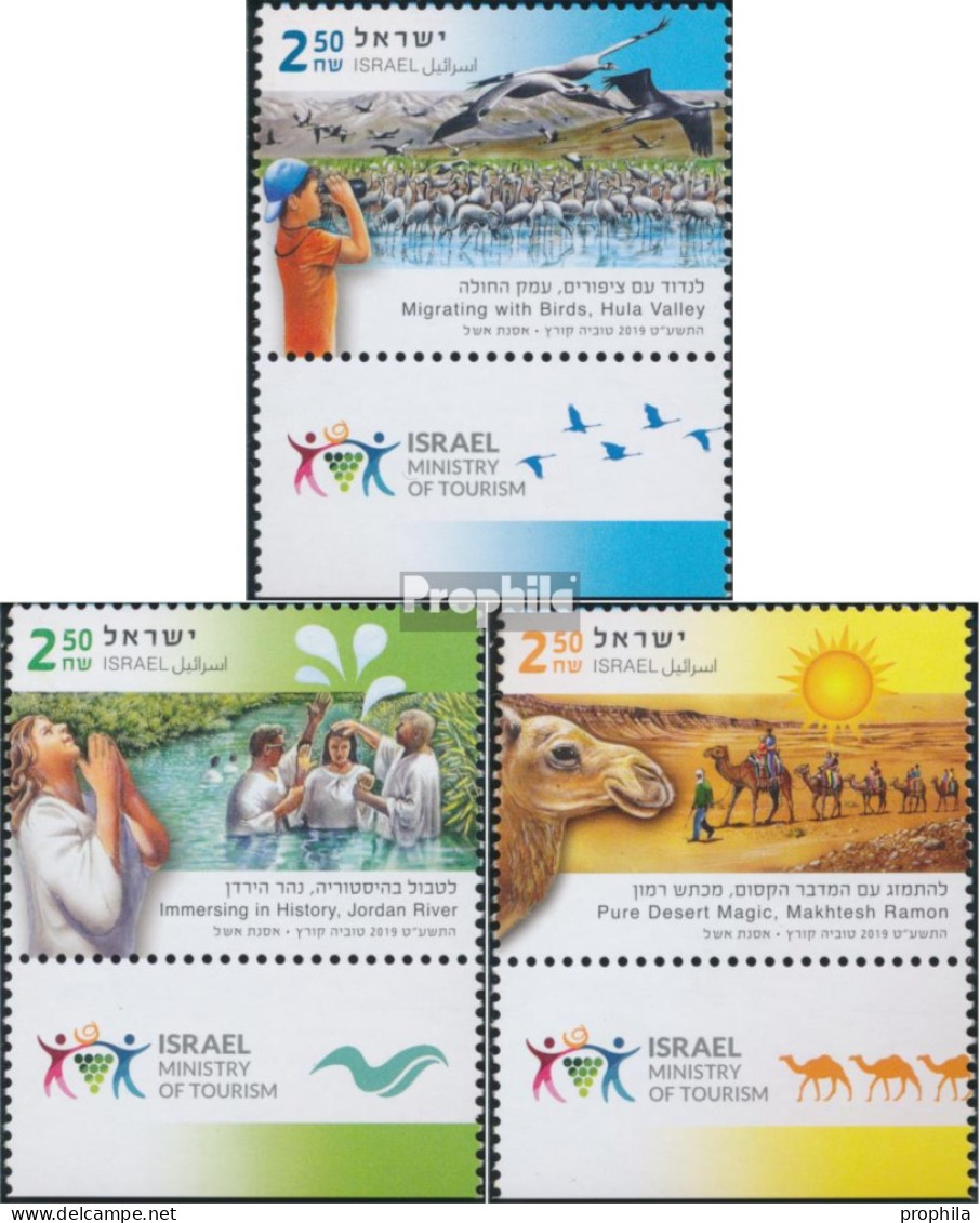 Israel 2689-2691 Mit Tab (kompl.Ausg.) Postfrisch 2019 Tourismus - Nuevos (con Tab)