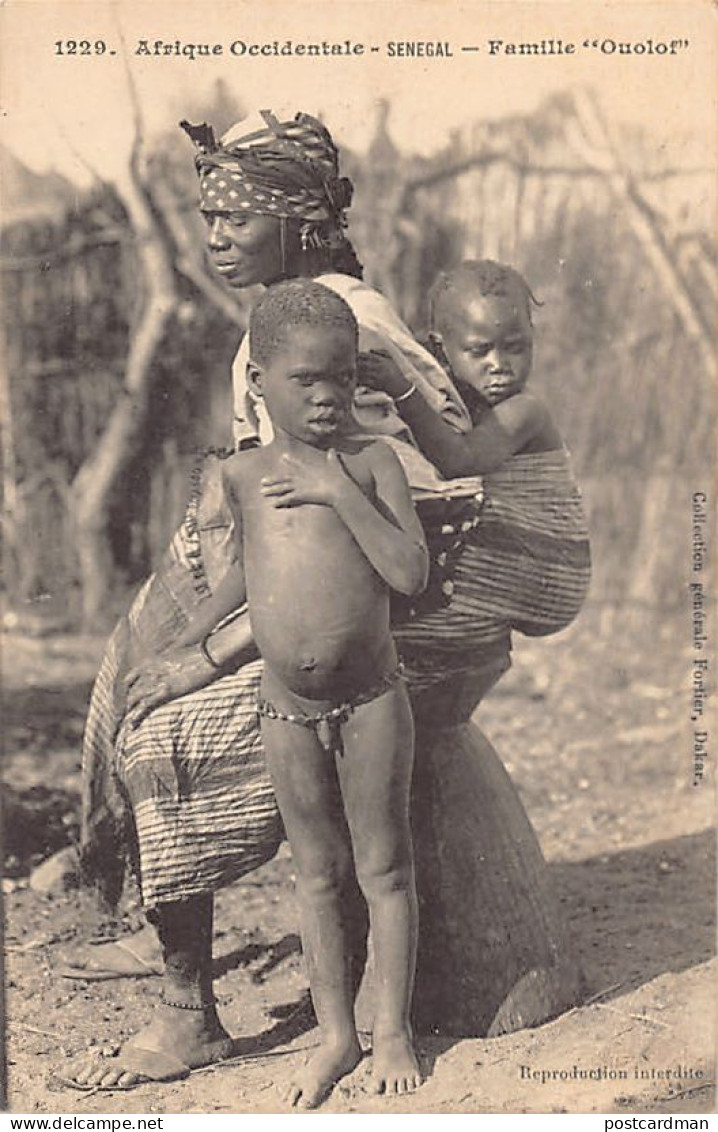 Sénégal - Famille Ouolof - Femme Et Enfants - Ed. Fortier 1229 - Senegal