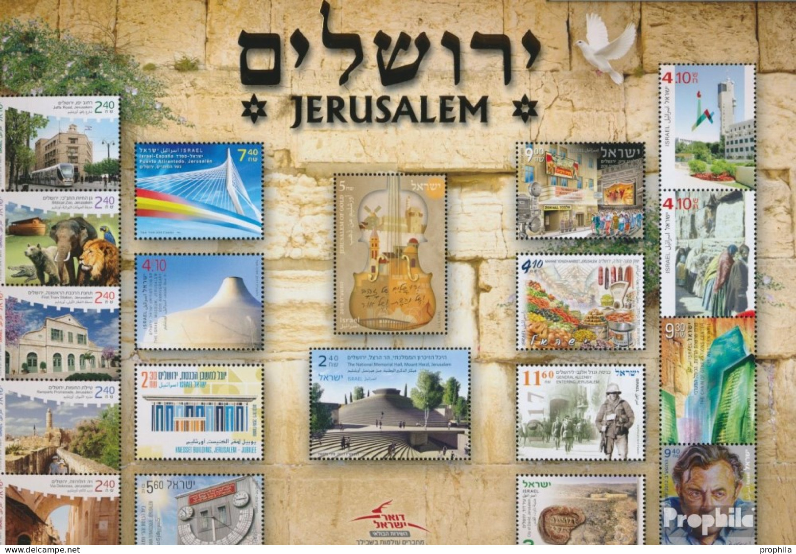 Israel 2177-2641 Zd-Bogen (kompl.Ausg.) Postfrisch 2019 Jerusalem - Unused Stamps (without Tabs)