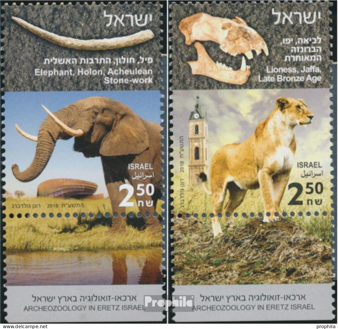 Israel 2648-2649 Mit Tab (kompl.Ausg.) Postfrisch 2018 Archäozoologie - Nuevos (con Tab)