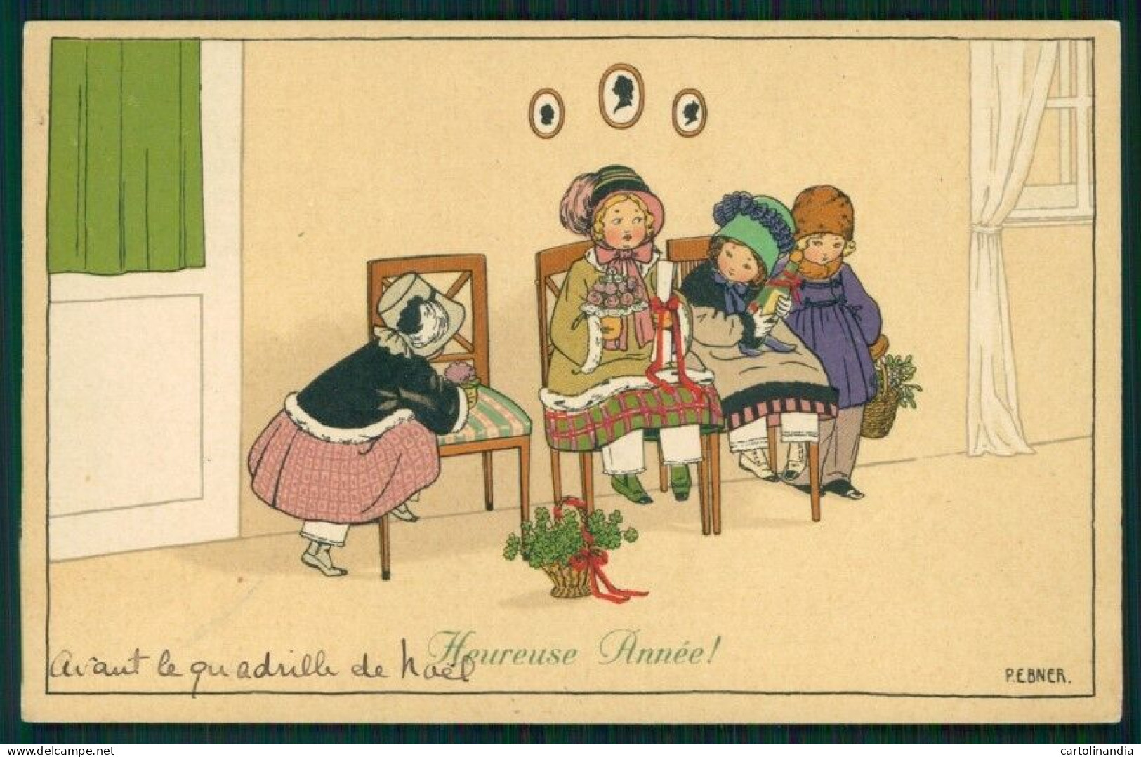 Artist Signed Pauli Ebner Children MM Vienne Serie 777 Postcard TC2388 - Autres & Non Classés