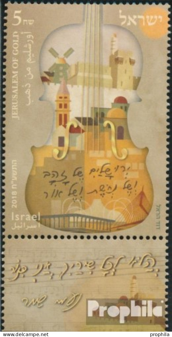 Israel 2641 Mit Tab (kompl.Ausg.) Postfrisch 2018 Jerusalem Of Gold Lied - Nuevos (con Tab)