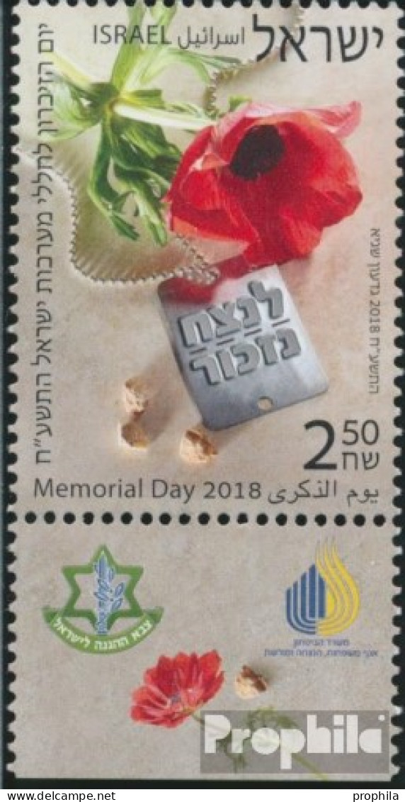 Israel 2617 Mit Tab (kompl.Ausg.) Postfrisch 2018 Gedenktag - Ungebraucht (mit Tabs)