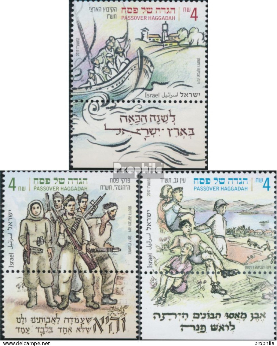 Israel 2561-2563 Mit Tab (kompl.Ausg.) Postfrisch 2017 Haggada - Ungebraucht (mit Tabs)