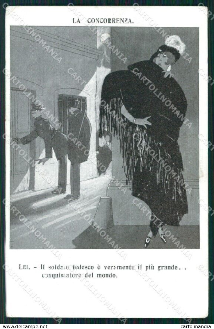 WW1 WWI Propaganda Anti German CORNER CREASE Cartolina Postcard XF7861 - Autres & Non Classés