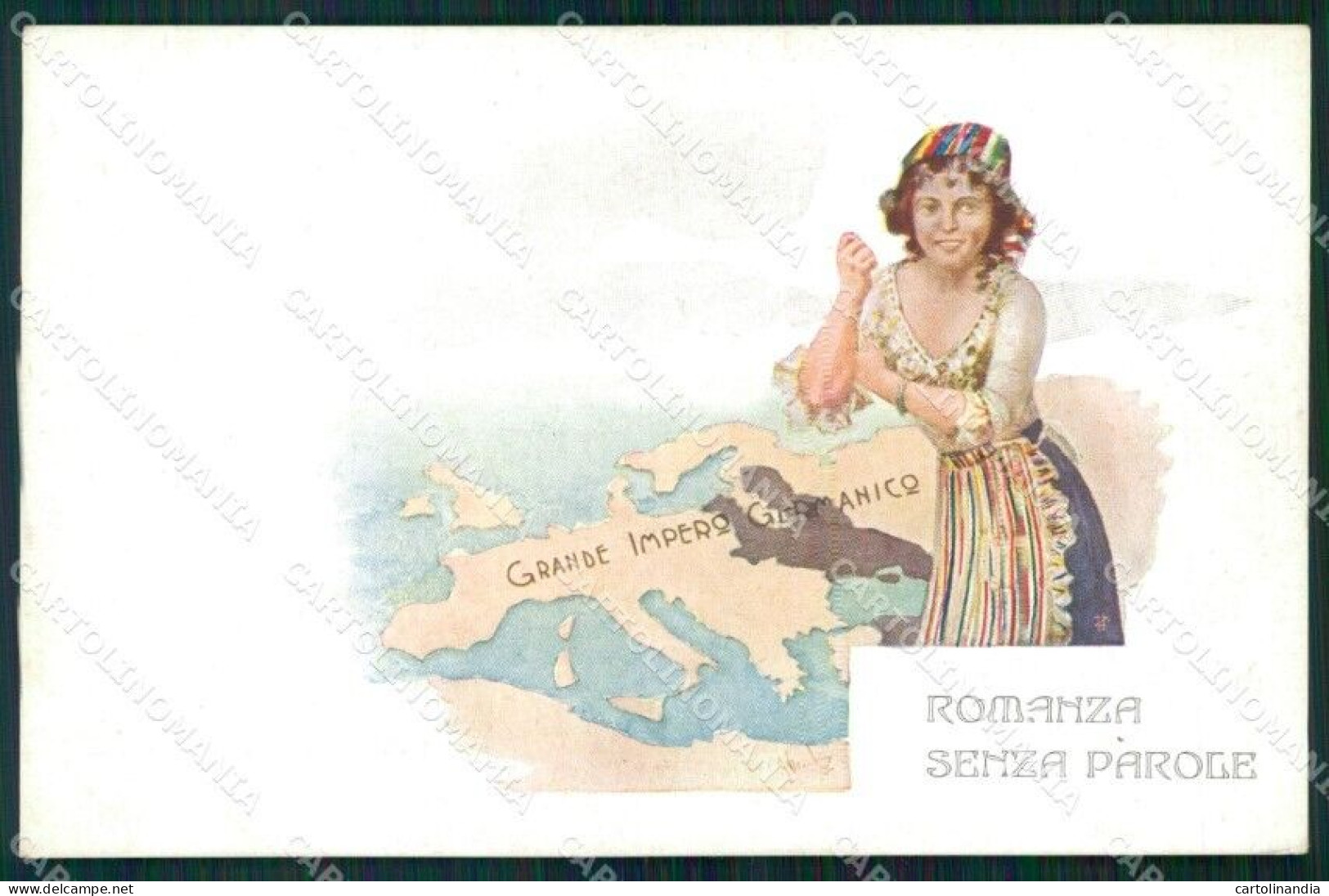 WW1 WWI Propaganda Map Anti German Cartolina Postcard XF7893 - Autres & Non Classés