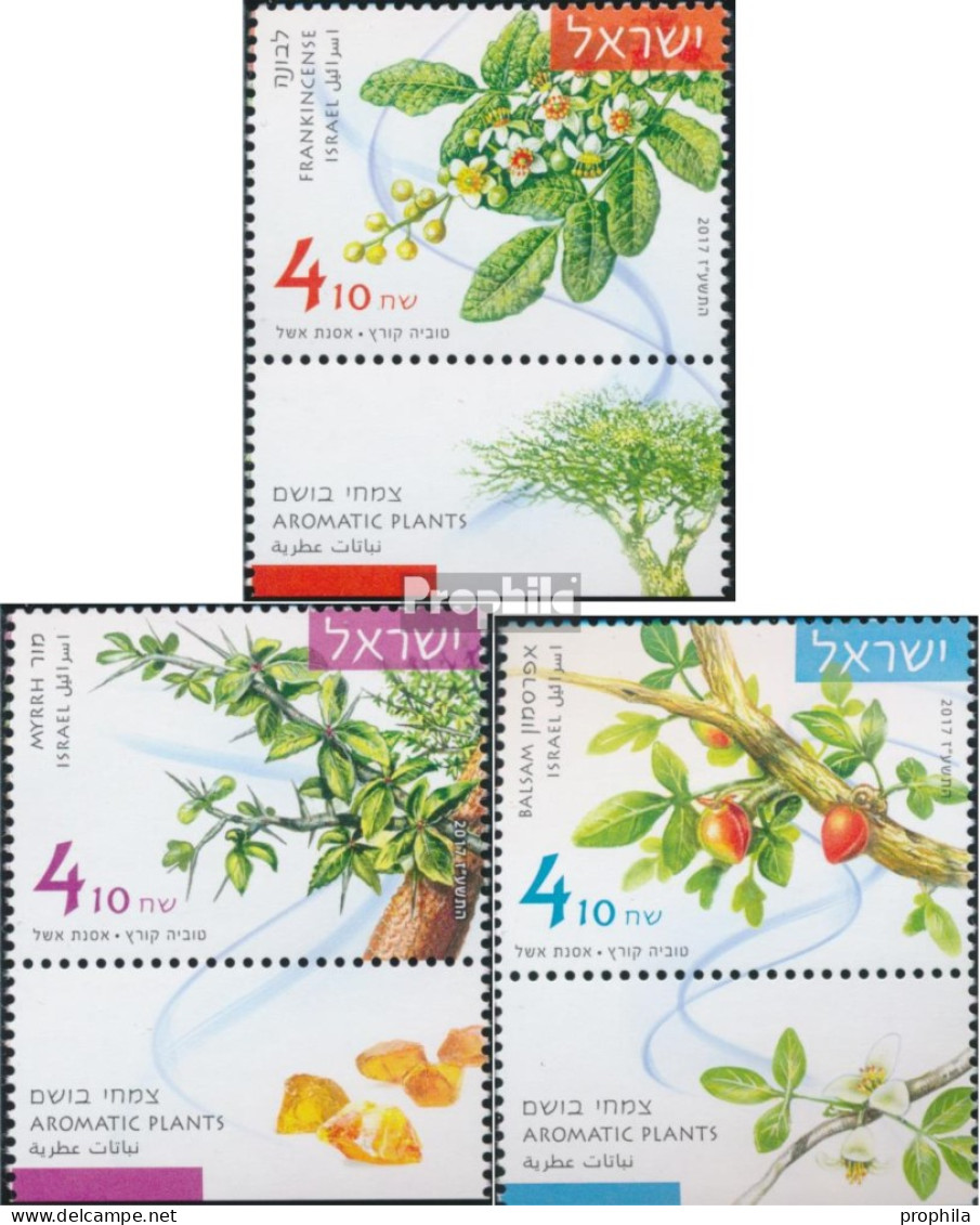Israel 2550-2552 Mit Tab (kompl.Ausg.) Postfrisch 2017 Aromapflanzen - Unused Stamps (with Tabs)