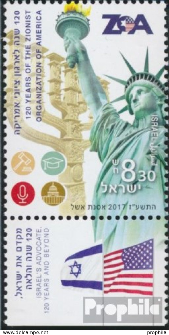 Israel 2547 Mit Tab (kompl.Ausg.) Postfrisch 2017 Zionist Organization Of America - Ungebraucht (mit Tabs)