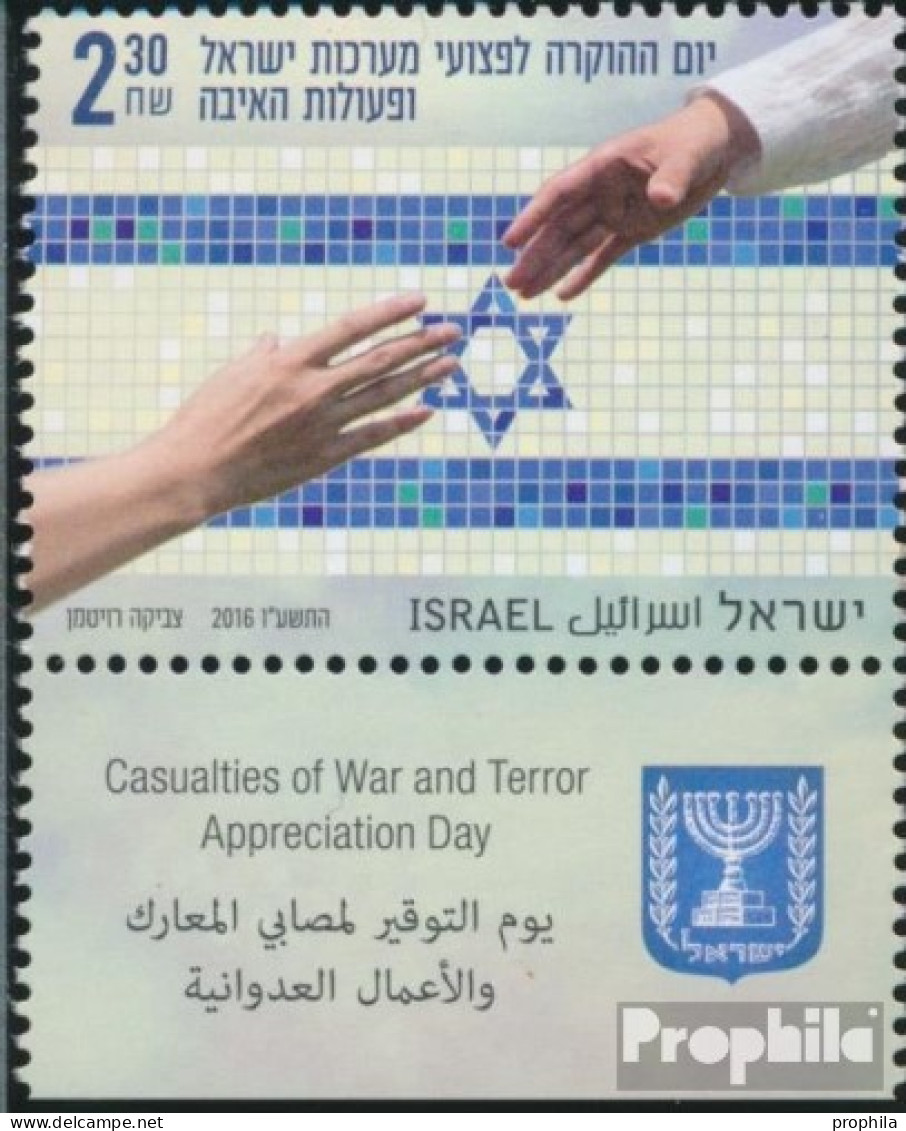 Israel 2536 Mit Tab (kompl.Ausg.) Postfrisch 2016 Gedenktag Opfer Vom Krieg - Unused Stamps (with Tabs)