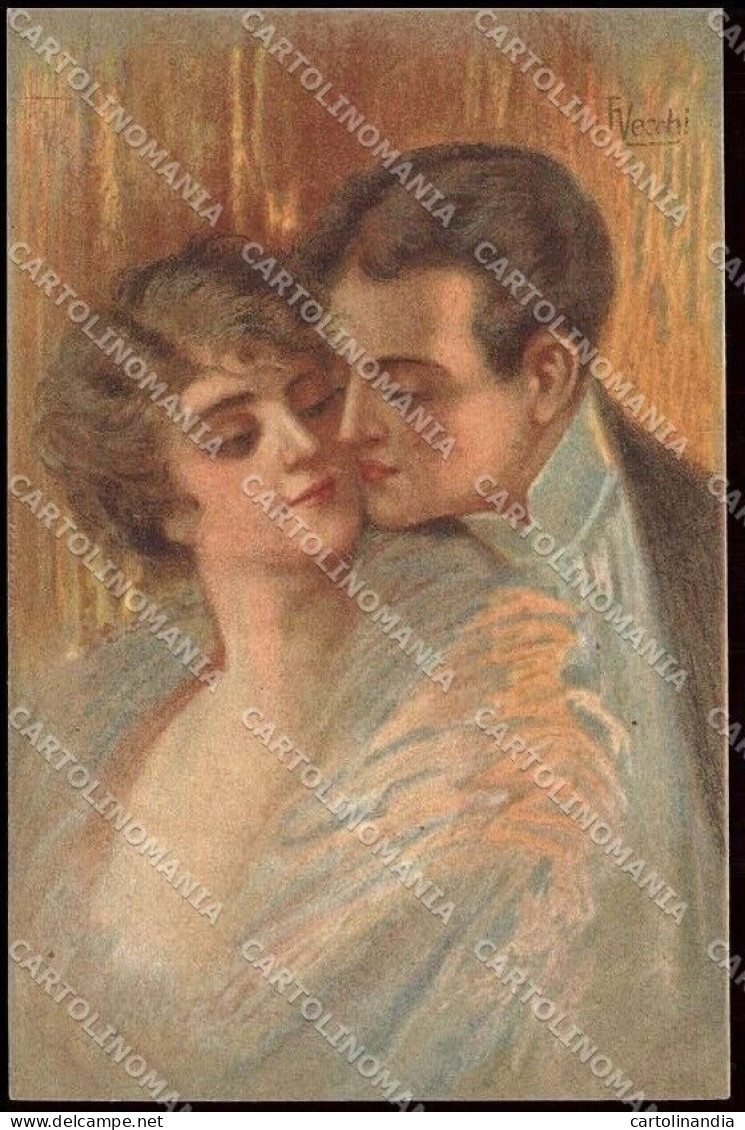 Illustratori Artist Signed Vecchi Romantic Couple Lady Serie 220-2 Pc ZG6003 - Andere & Zonder Classificatie